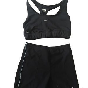 Nike sports bra and shorts